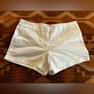 J. Crew White Cotton Chino Shorts